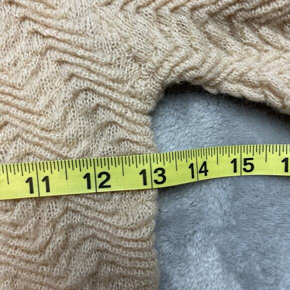 Sundance Scrunch Verve Sweater Womens S Tan Slouch Wool Blend Mock Neck Boho - Picture 6 of 7